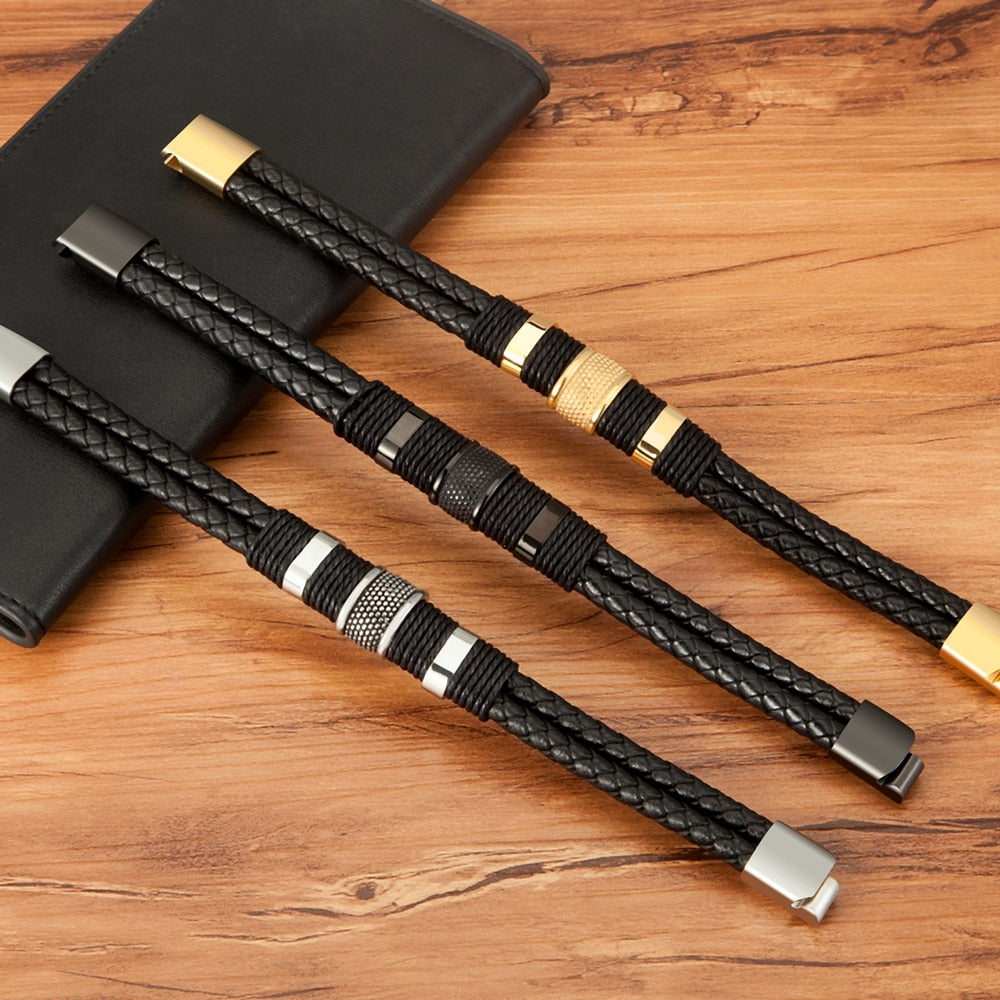 Armband im geflochtenen Lederstil