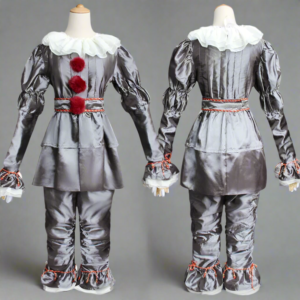 Halloween Kinder Clown Kostüm Satin Chiffon Set