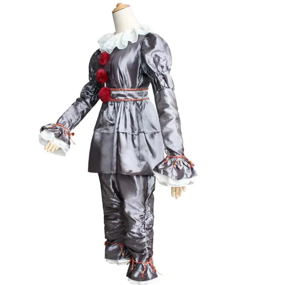 Halloween Kinder Clown Kostüm Satin Chiffon Set