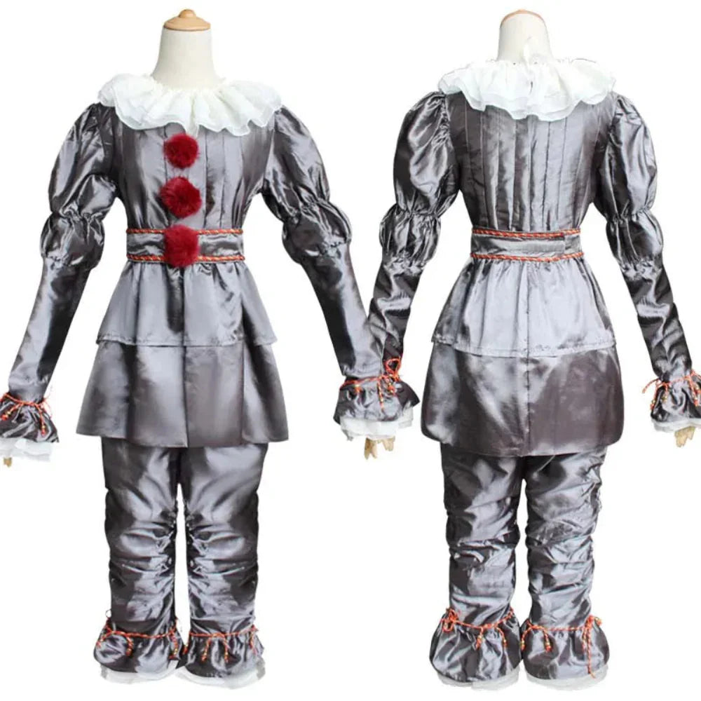 Halloween Kinder Clown Kostüm Satin Chiffon Set