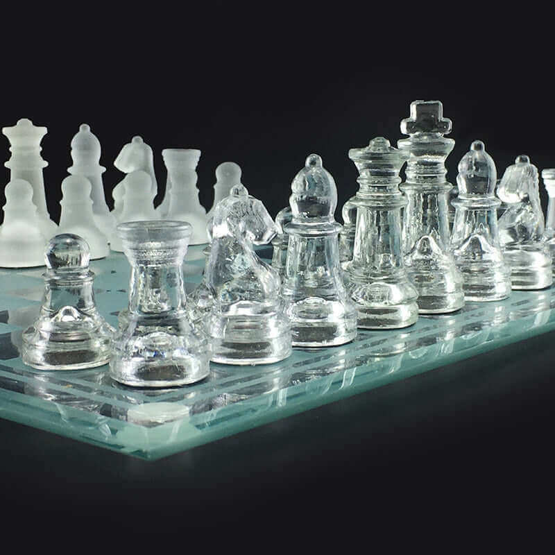 Glas Schachspiel