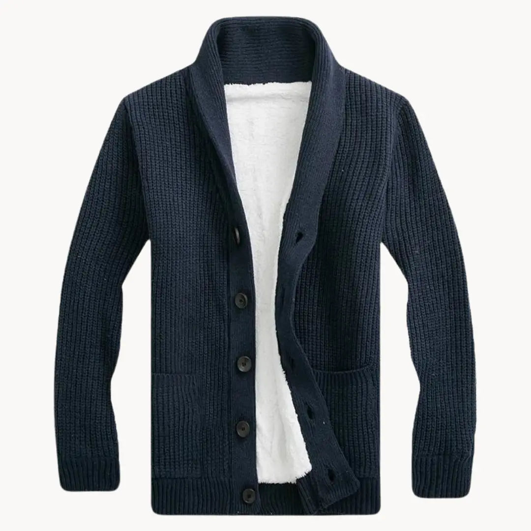 Herren Strickjacke mit Schalkragen