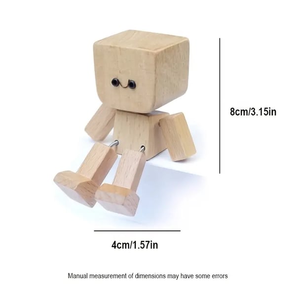 Holz-Dekorationsfigur mit Beweglicher Wippfunktion und Wechselbaren Gesichtern