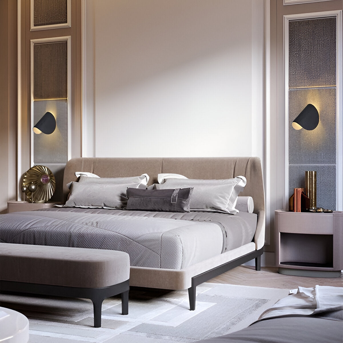 Drehbare Metall-Wandlampe mit Gebogenem Design, Ideal für Jeden Raum
