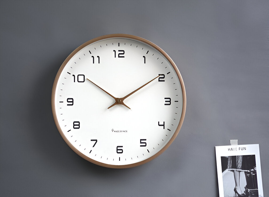 Skandinavische Holz-Wanduhr Minimalistisches Design für Wohnzimmer, Büro und Küche
