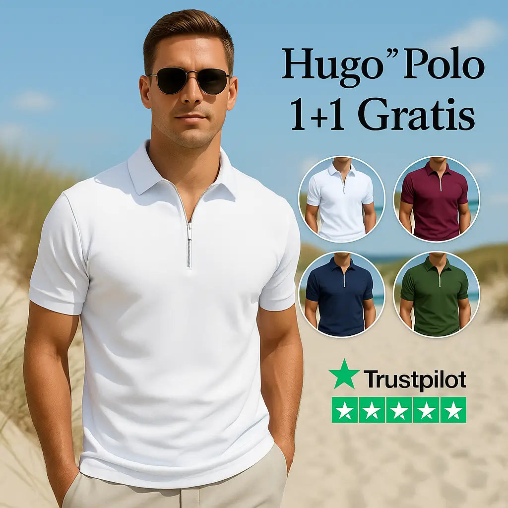 HugoStyle Herrenpolo mit Reißverschluss | Elegantes Design für einen modernen Look