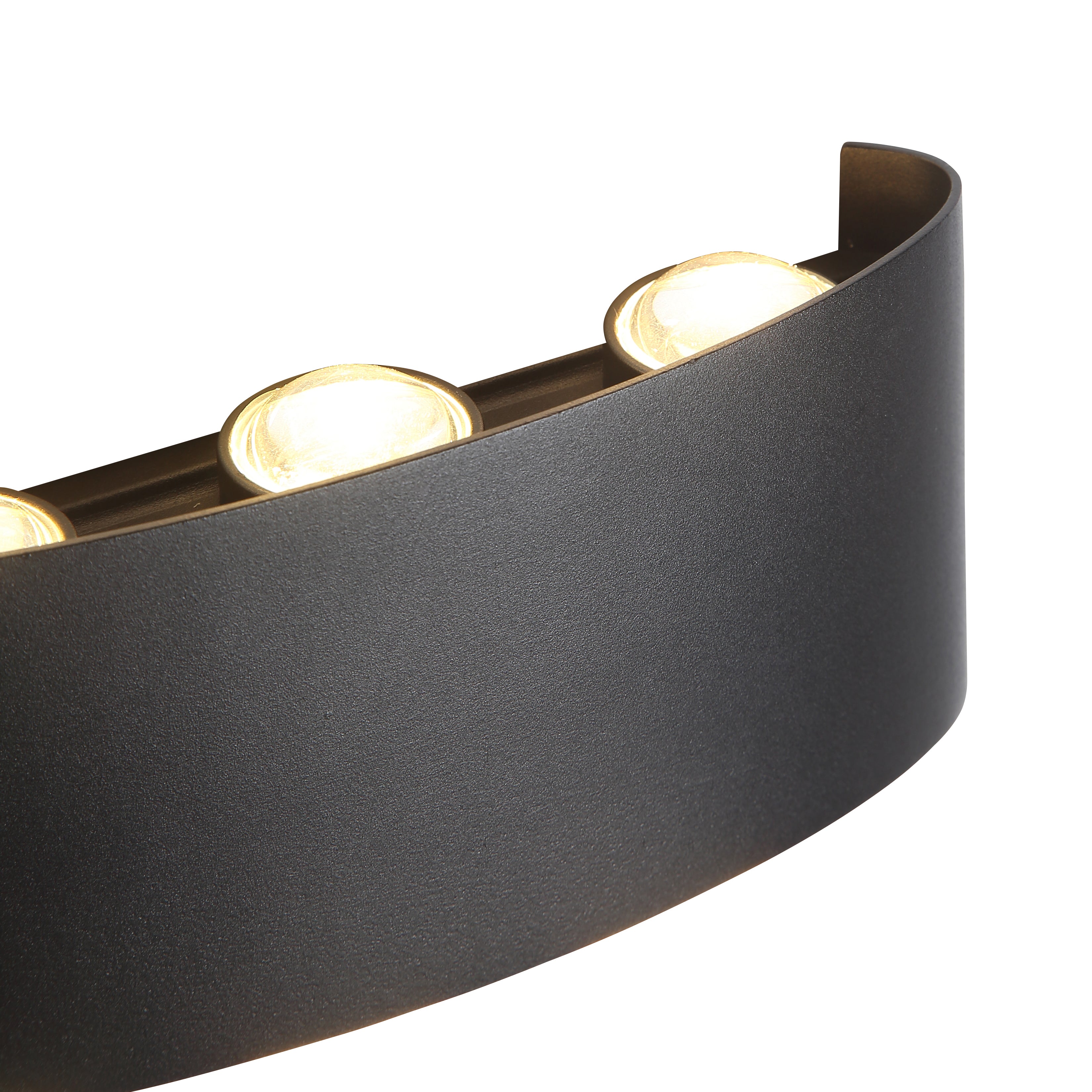 Ortelo 6W 17cm Wandleuchte Schwarz