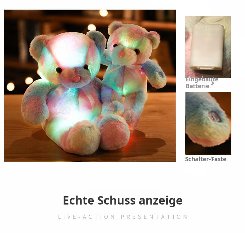 GlowBear | Bunter LED Licht Teddybaer Plüsch Spielzeug Weihnachtsangebot