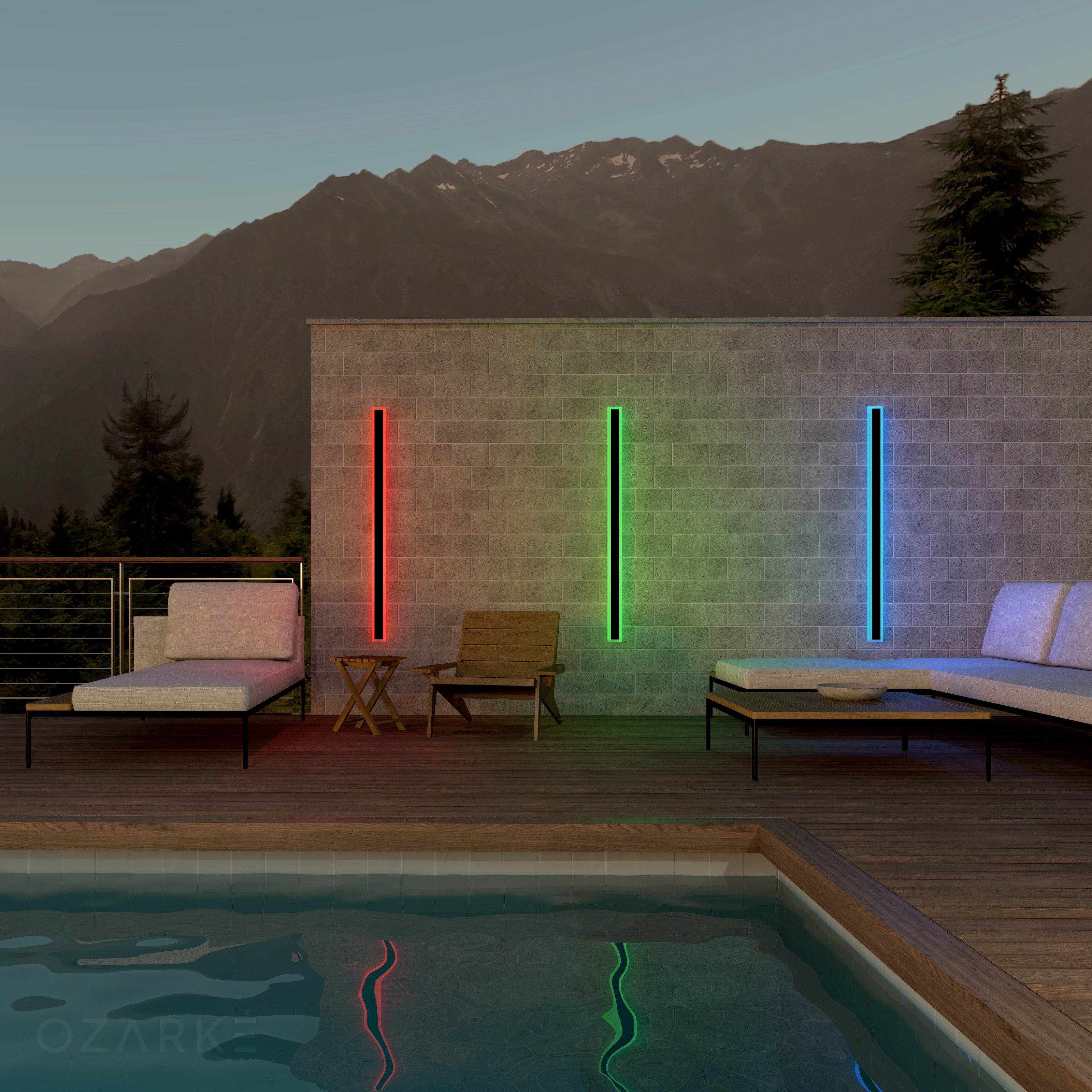 Immense RGB Wandleuchte