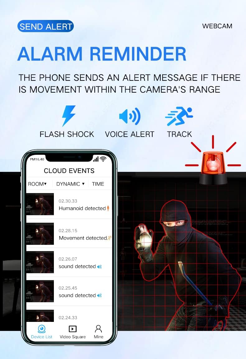 Innenkamera | Nachtsicht & Bewegungserkennung | WLAN-Zugriff | SecureView