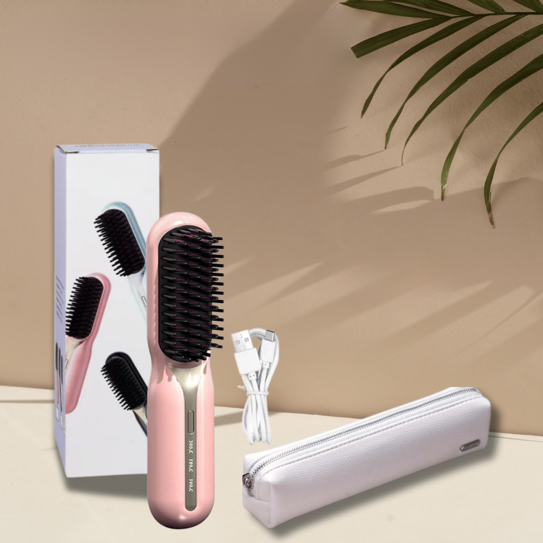 Kabellose Haarstyler Bürste Reisegeeignet für Glätten und Locken Wiederaufladbar für Alle Haartypen