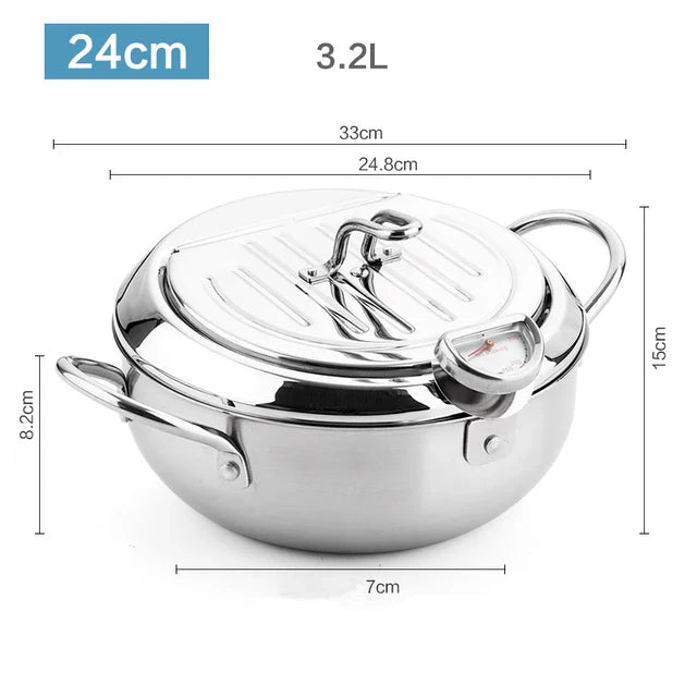 Meister-Fritteuse mit Thermometer
