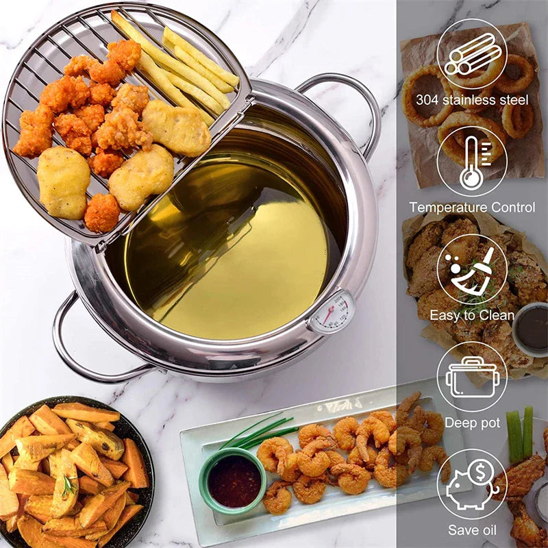Meister-Fritteuse mit Thermometer