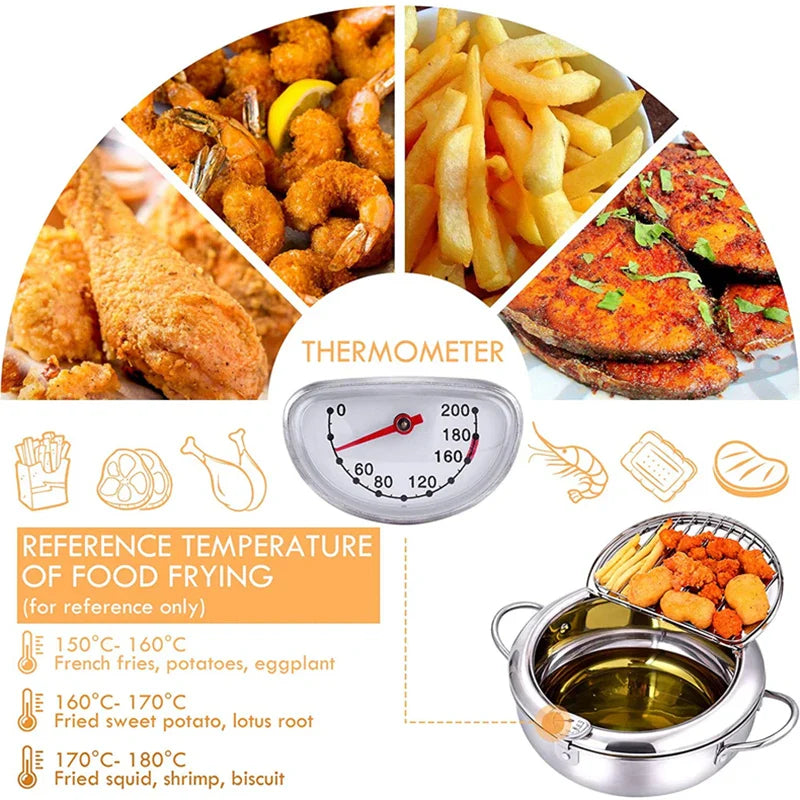 Meister-Fritteuse mit Thermometer