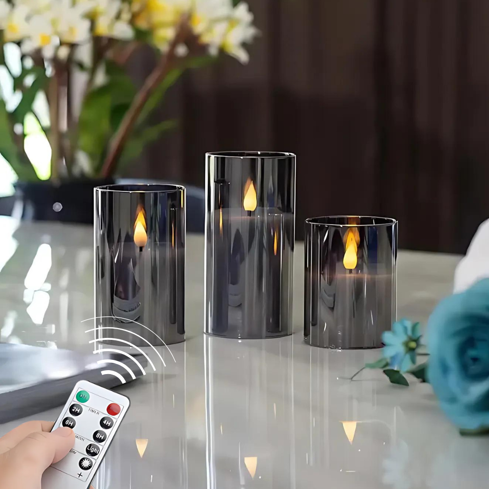 LuxeLumen LED Kerzen-Set | Elegante LED-Kerzen mit Fernbedienung für eine stimmungsvolle Atmosphäre