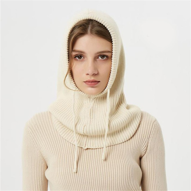 Wintermütze aus Cashmere für Frauen mit verstellbarer Kapuze