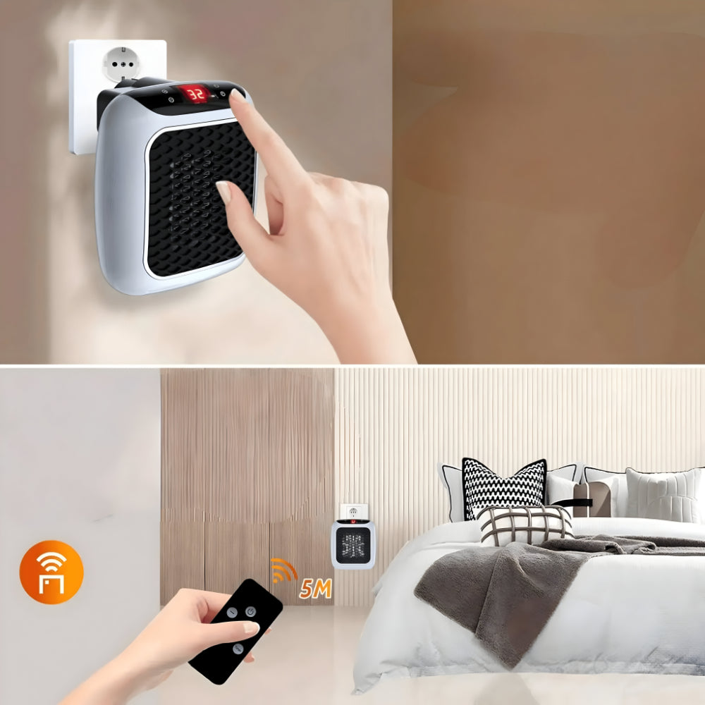 WarmiWall Keramische Wandheizung – Energieeffizienter Mini-Heizkörper mit Thermostat