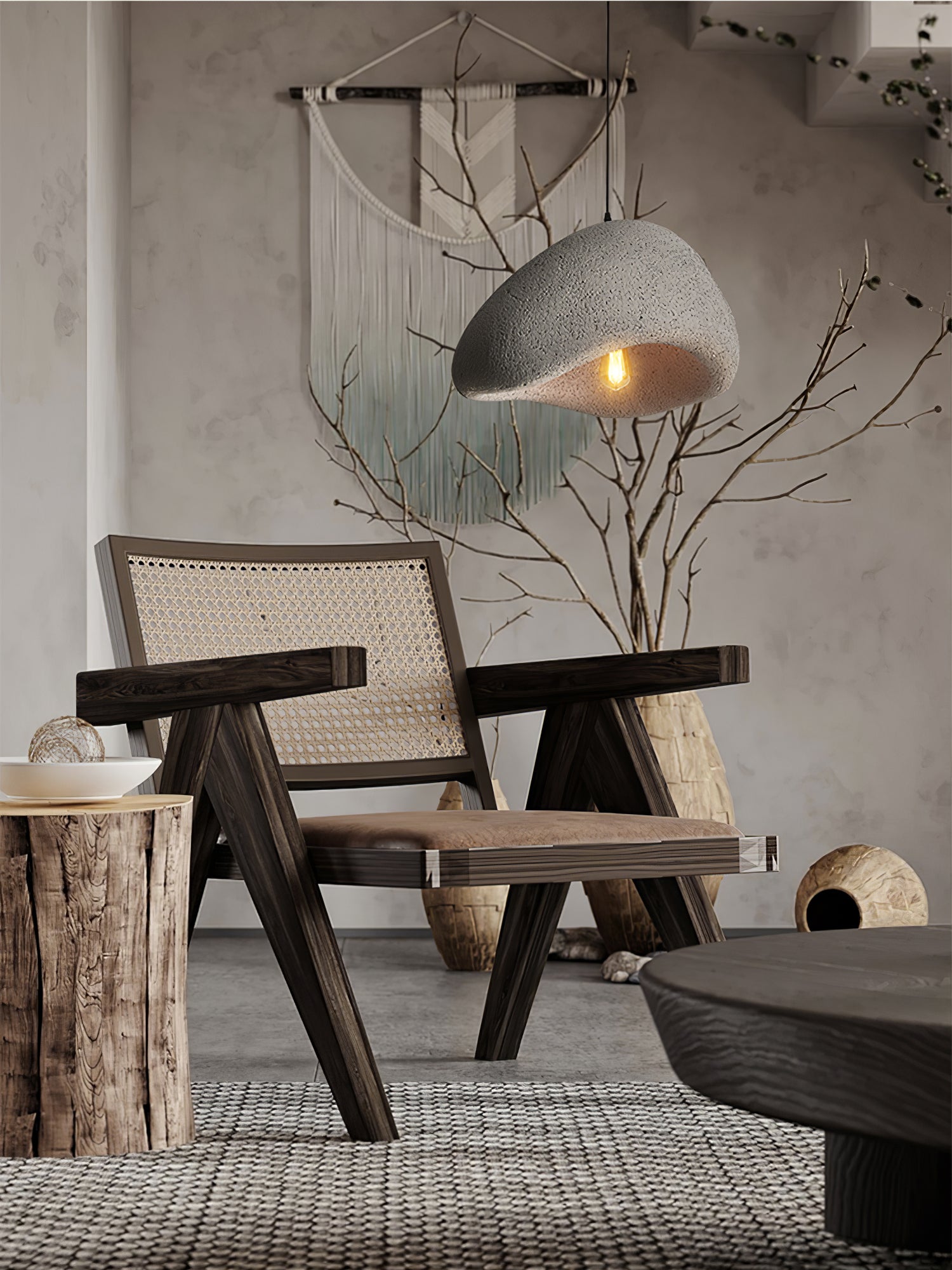 Wabi-Sabi Cocoon Pendelleuchte, Stil A