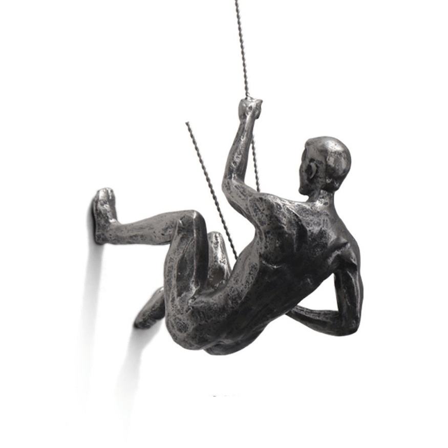 Klimmer Skulptur Kunststoff Metall Neutrale Wanddekoration