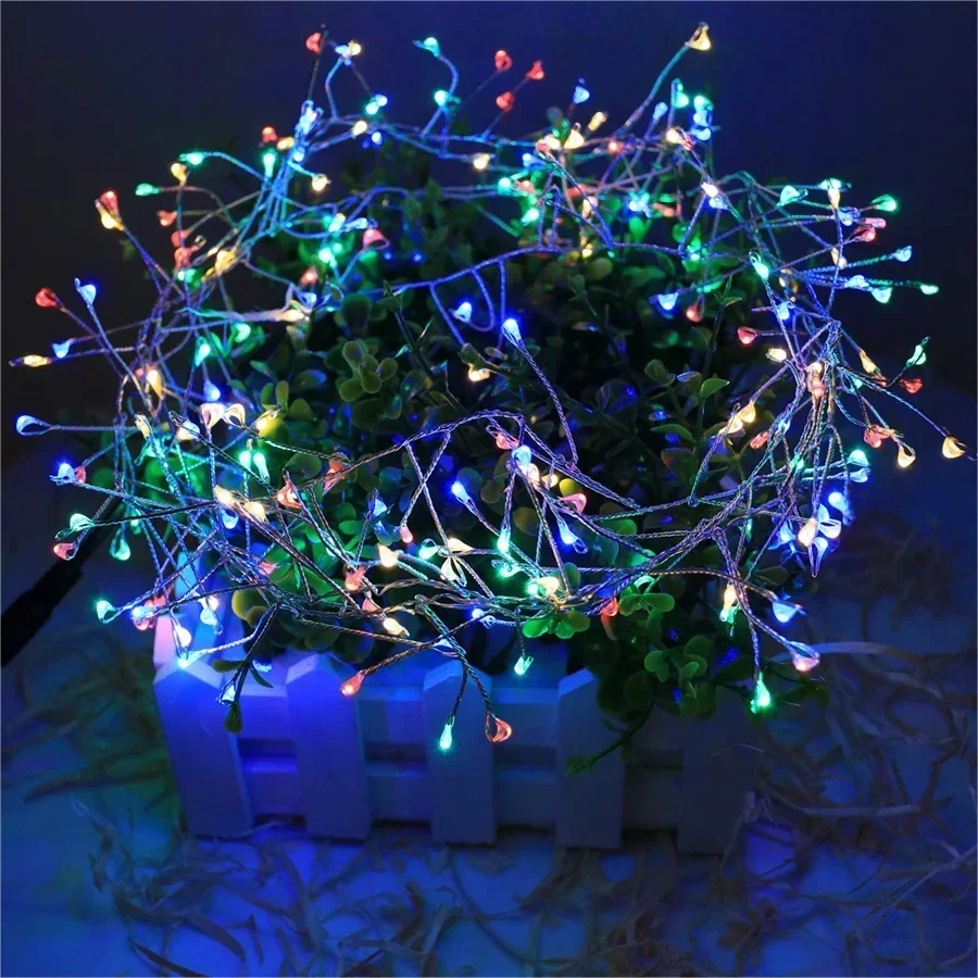 LED Weihnachtsbeleuchtung mit Silberdraht – Bis zu 1000 mehrfarbige LED-Lampen, IP44 für Innen & Außen