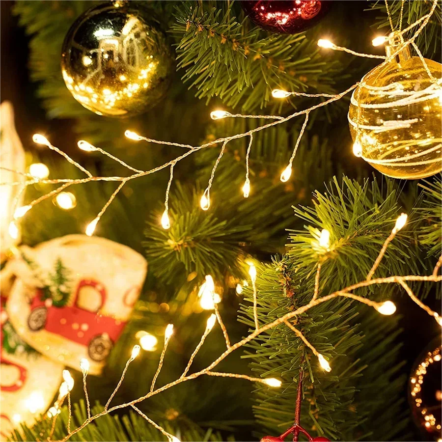 LED Weihnachtsbeleuchtung mit Silberdraht – Bis zu 1000 mehrfarbige LED-Lampen, IP44 für Innen & Außen