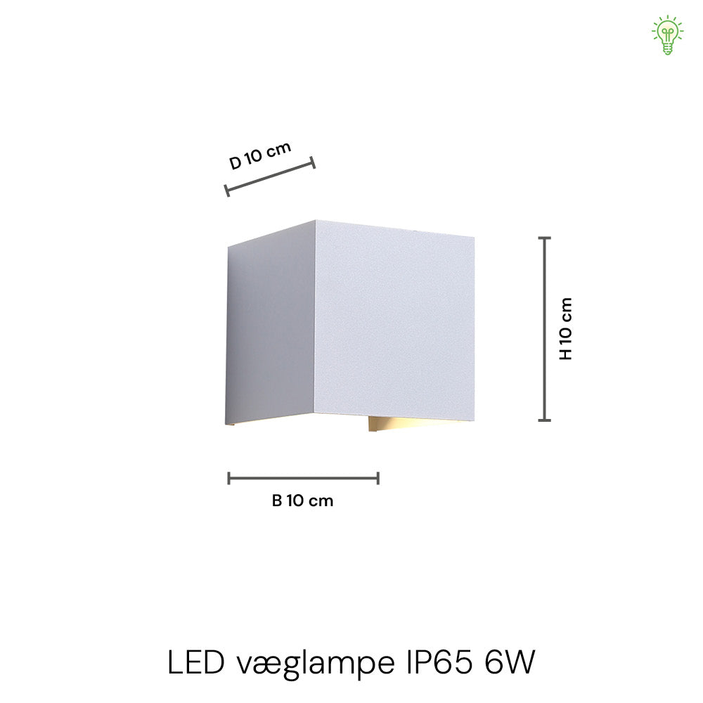 LED Wandleuchte 6W Außen Schwarz
