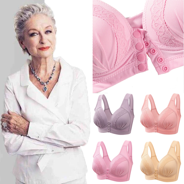 LuxeCotton BH Atmungsaktiv | Bequemer, hautfreundlicher BH aus Baumwolle mit Verschluss vorne 【1+1 Gratis】
