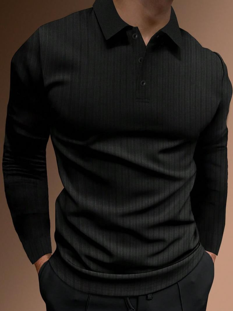 Herrenpolo FlexRib – Slim Fit Polo mit langen Ärmeln und Stretchkomfort