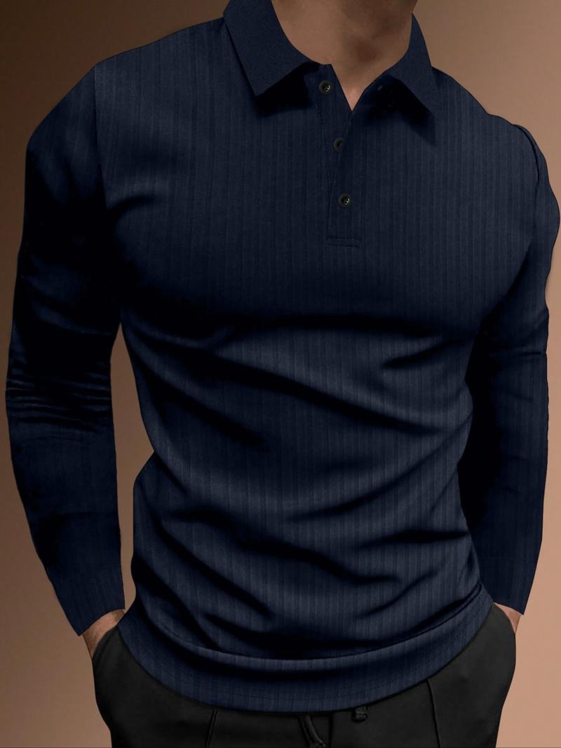 Herrenpolo FlexRib – Slim Fit Polo mit langen Ärmeln und Stretchkomfort