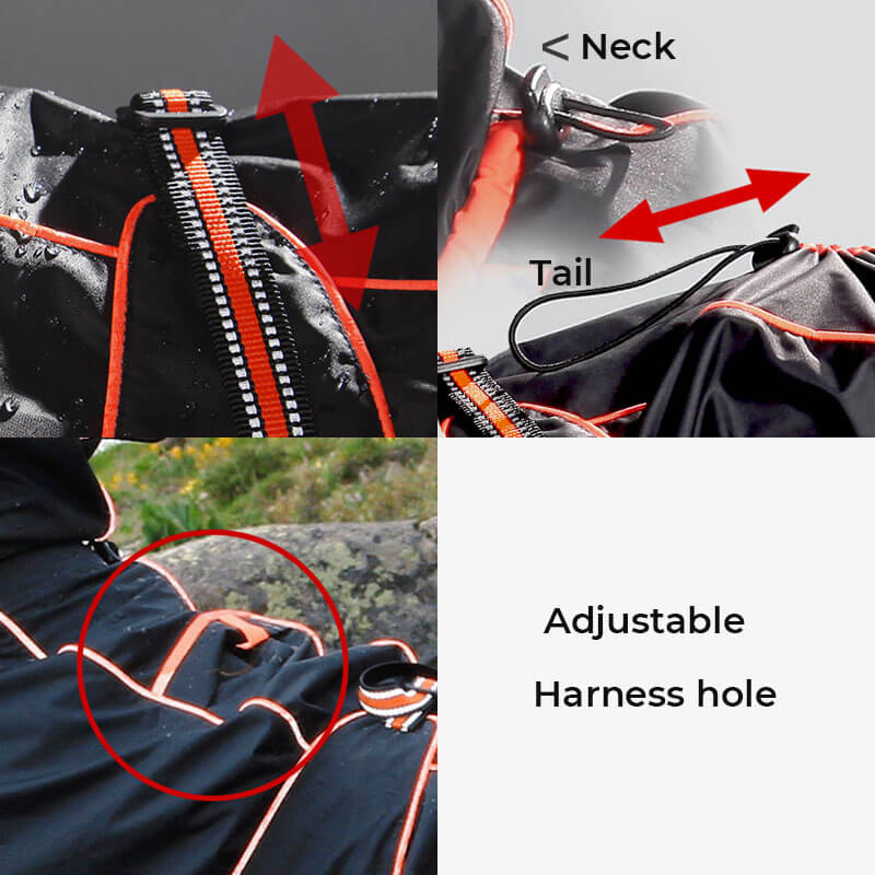 Wasserdichte Hunde-Regenjacke – Verstellbare Outdoor-Jacke für Hunde