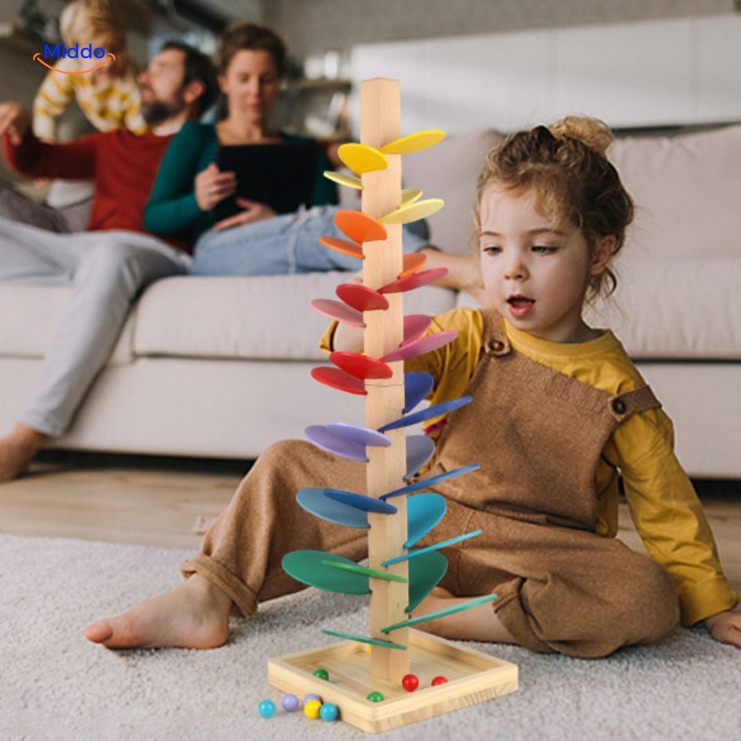 KugelJoy Baum Bahn | Kreatives Holzspielzeug für spielerisches Lernen