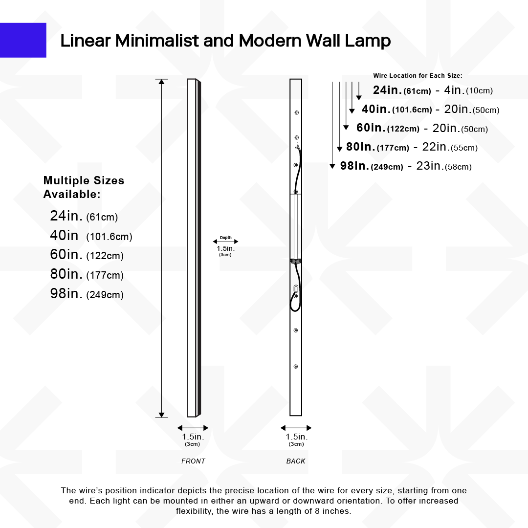 Lineare Minimalistische Wandleuchte