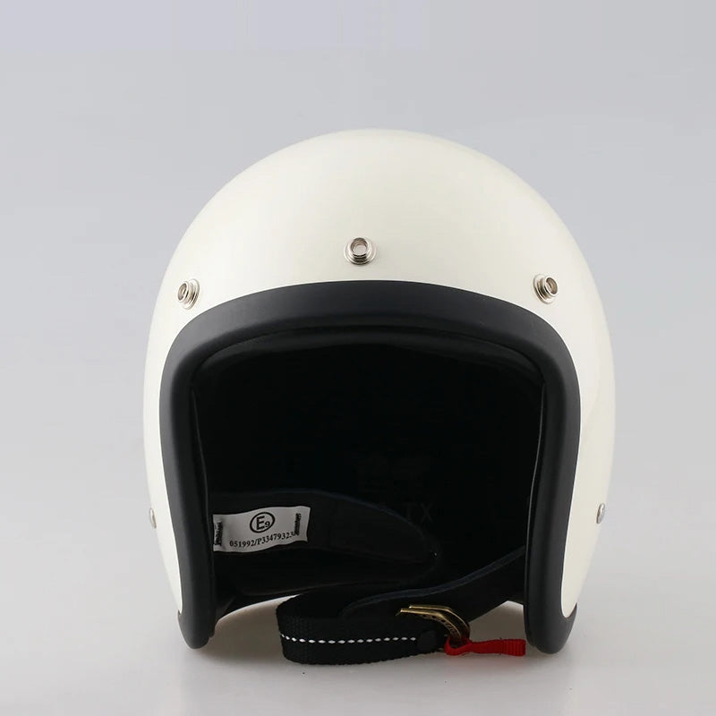 Retro-Motorradhelm mit Low-Profile und DOT- und ECE-Zertifizierung für sicheres Fahren
