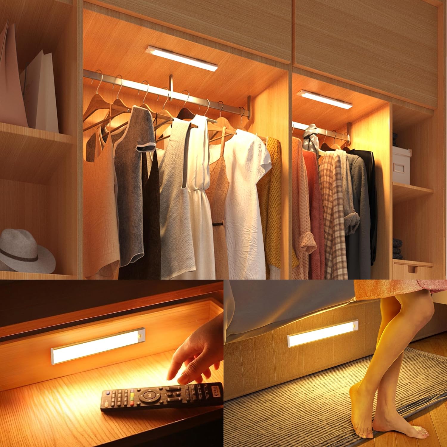 Lumilux Drahtlose LED Lampe mit Sensor und Drei Lichtfarben