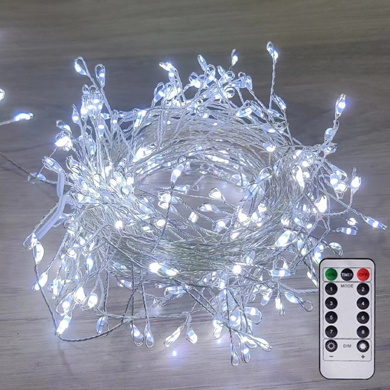 LED Weihnachtslichter auf Kupferdraht – Flexibler Lichtervorhang für Weihnachtsdekoration