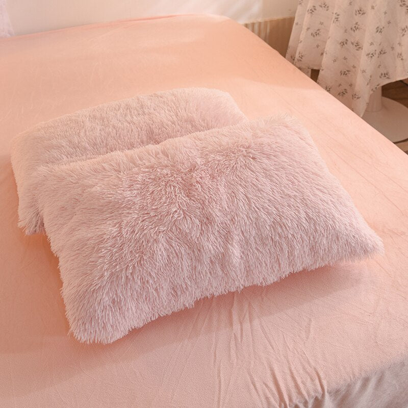 TeddyDreams Fleece Bettwäsche Set | Kuscheliges 5-teiliges Set mit gratis Herz-Kissen!
