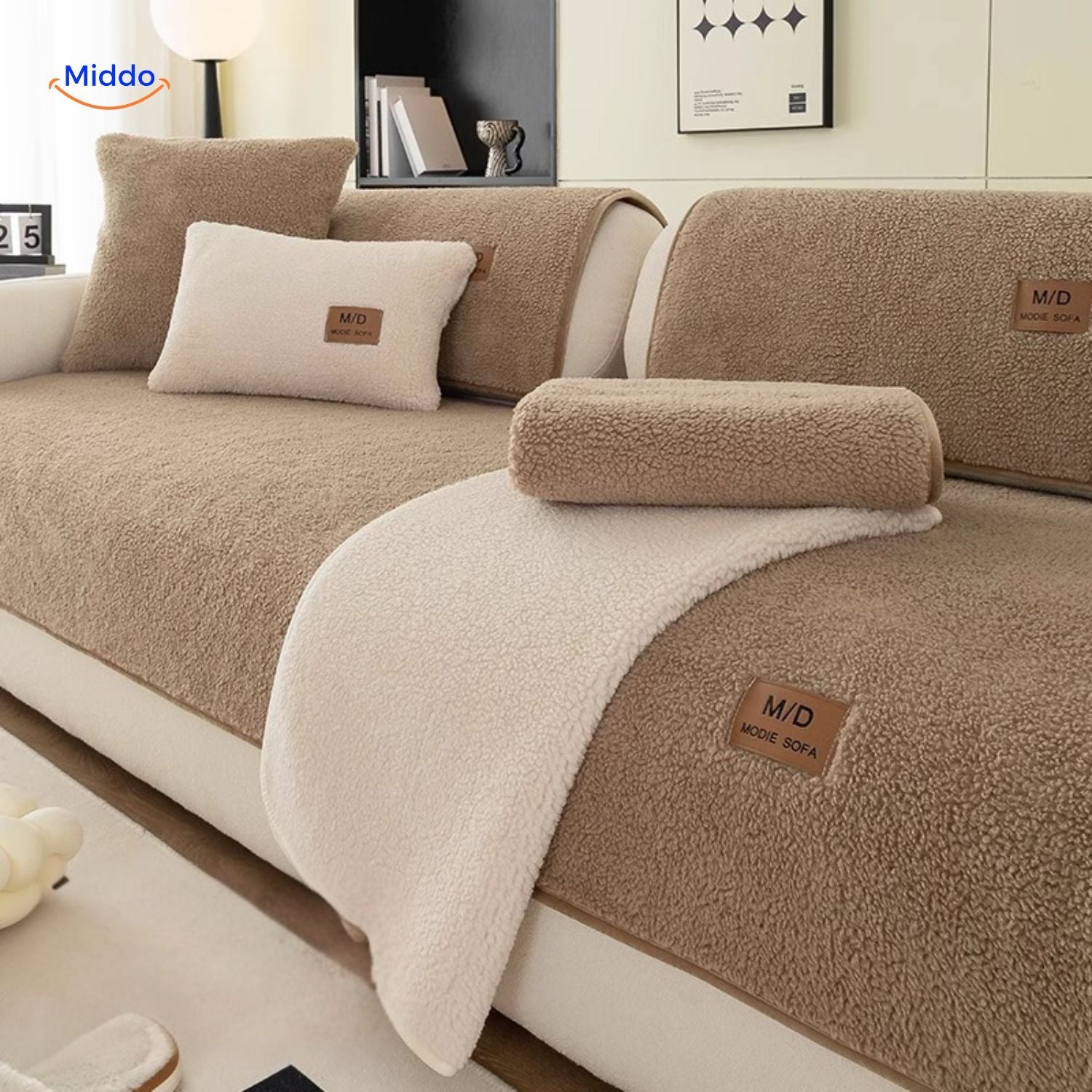 LuxeLamb Sofaüberzug | Ein elegantes Design, das Wärme und Stil vereint!