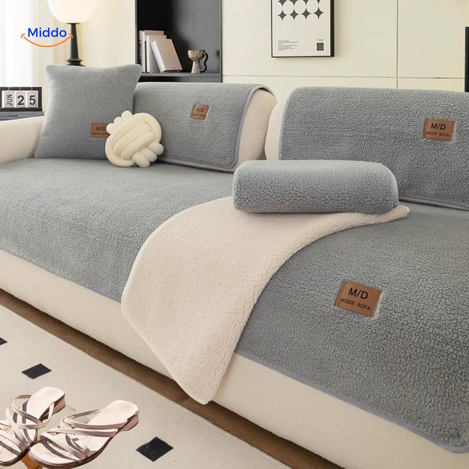 LuxeLamb Sofaüberzug | Ein elegantes Design, das Wärme und Stil vereint!