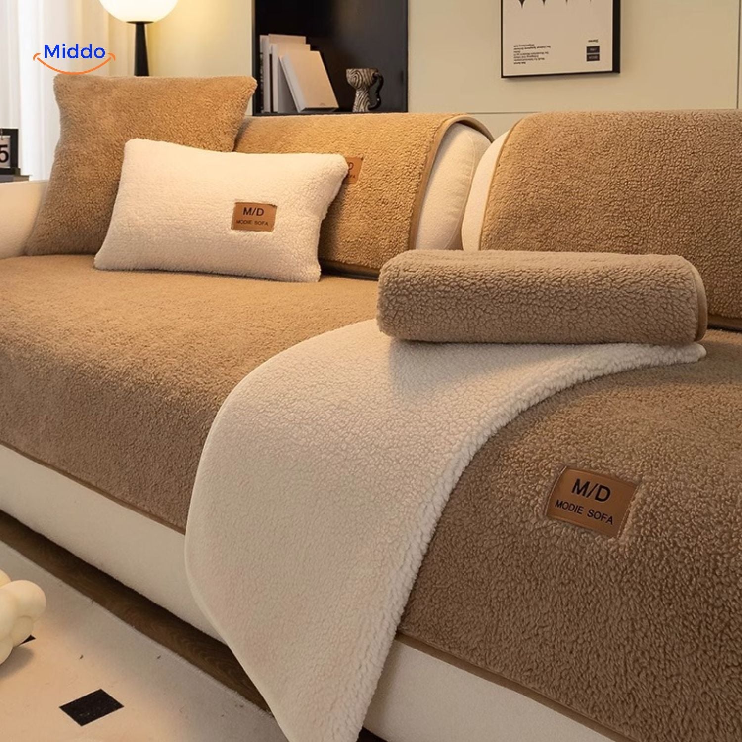 LuxeLamb Sofaüberzug | Ein elegantes Design, das Wärme und Stil vereint!