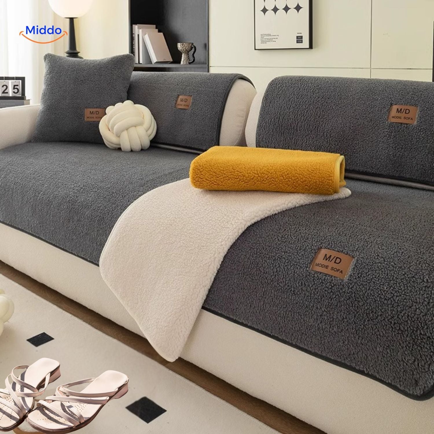 LuxeLamb Sofaüberzug | Ein elegantes Design, das Wärme und Stil vereint!