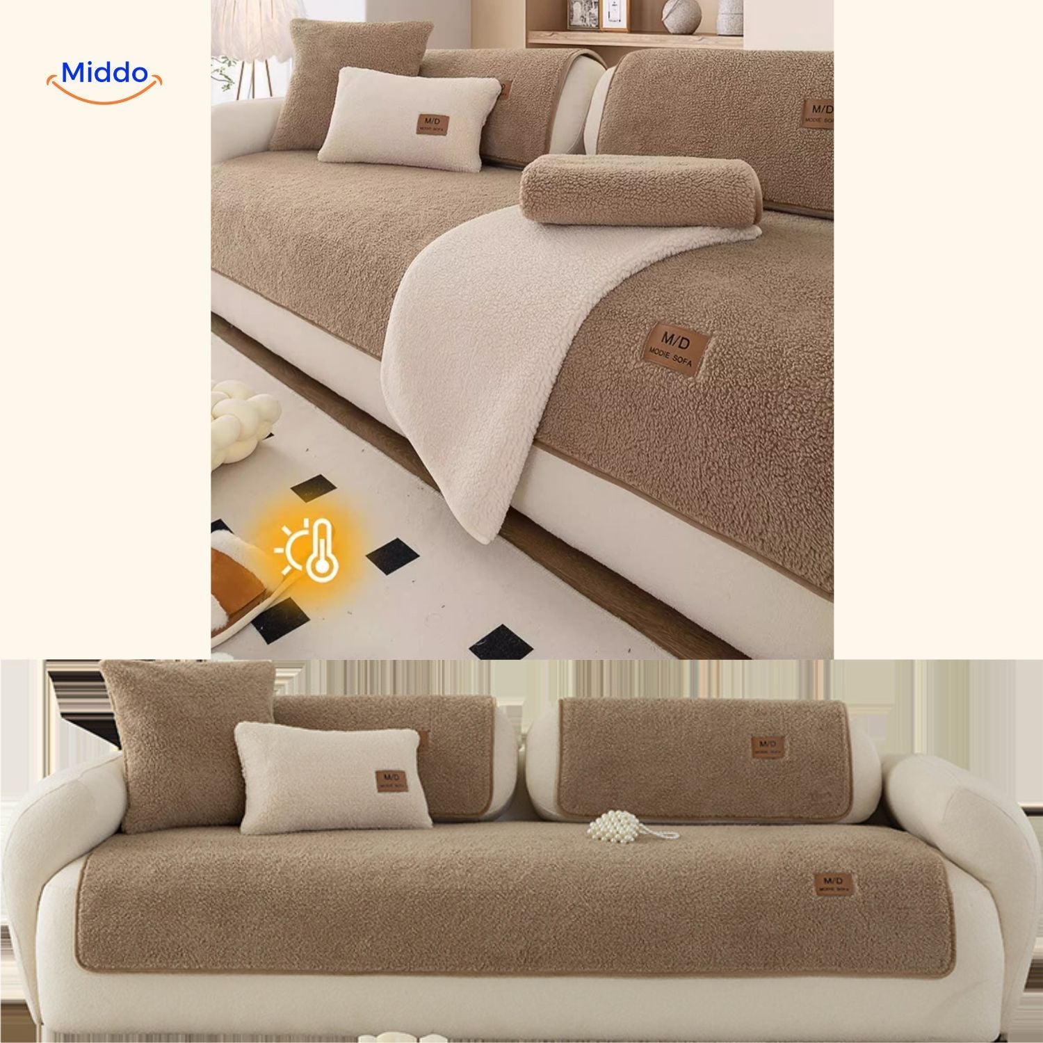LuxeLamb Sofaüberzug | Ein elegantes Design, das Wärme und Stil vereint!