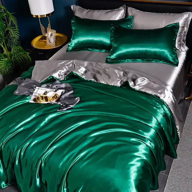 Luxuriöse Einfarbige Satin Bettwäsche Für Ultimativen Komfort