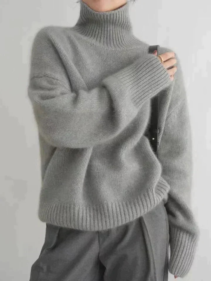 Luxe Rollkragenpullover SoftKnit – Warmer Kaschmir-Look Pullover für kalte Tage