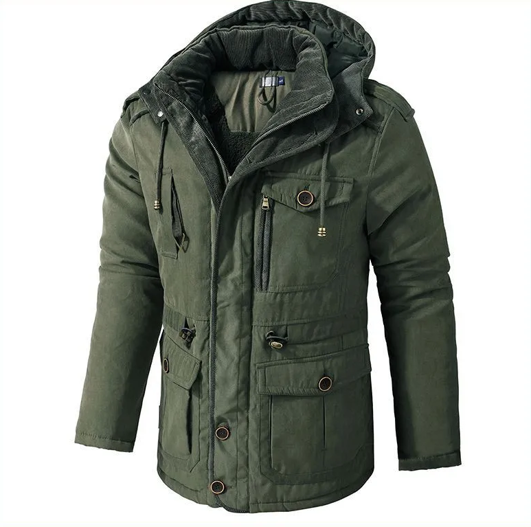 Hans™ Warme Winterjacke mit Futter aus Fell