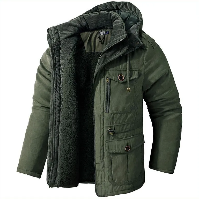Hans™ Warme Winterjacke mit Futter aus Fell