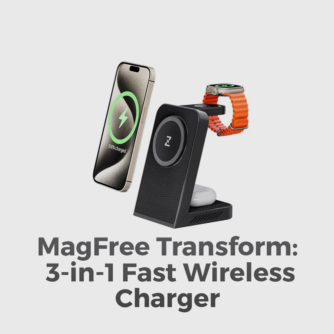LuxCharge Elite Drahtlose Hub | 3-in-1 Schnellladungslösung für nahtlosen Komfort