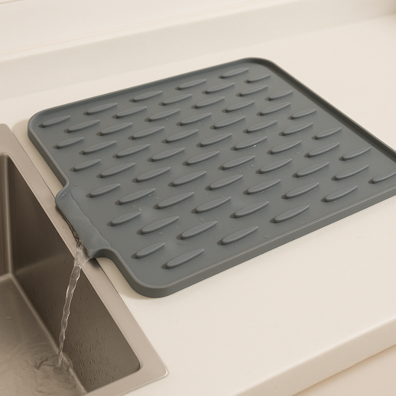 FlexiDry Silikon-Trockmatte – Hitzebeständig, Rutschfest & Platzsparendes Design
