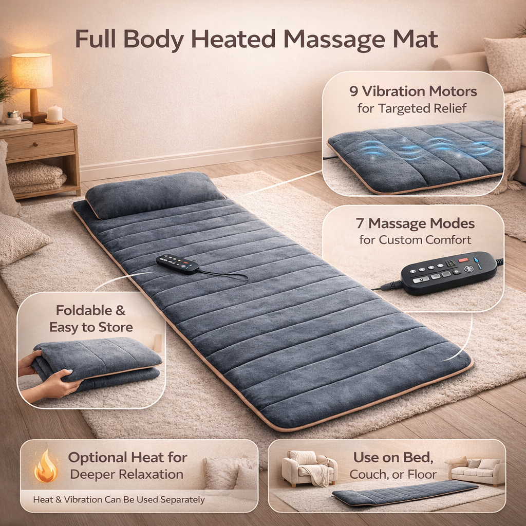 Elektrische Massage-Matratze – Vollkörpermassage mit Wärme