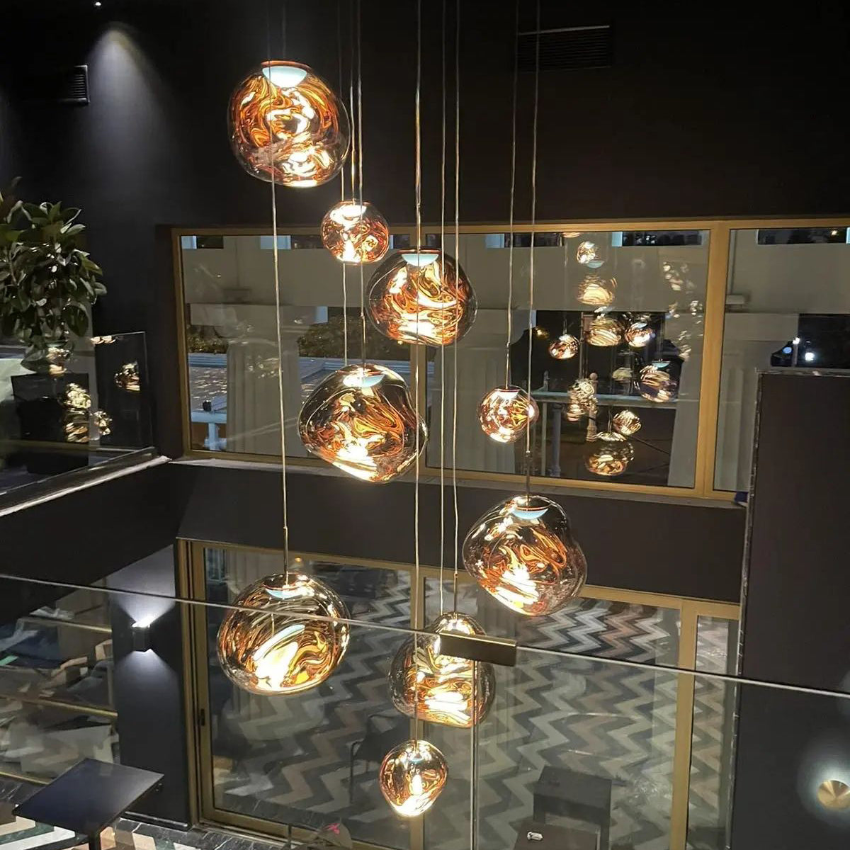 Frendorf | Mehrflammige Pendelleuchte | Skulpturales Melt Design