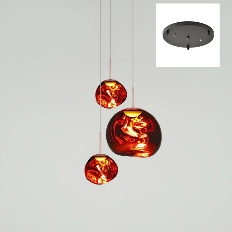 Frendorf | Mehrflammige Pendelleuchte | Skulpturales Melt Design